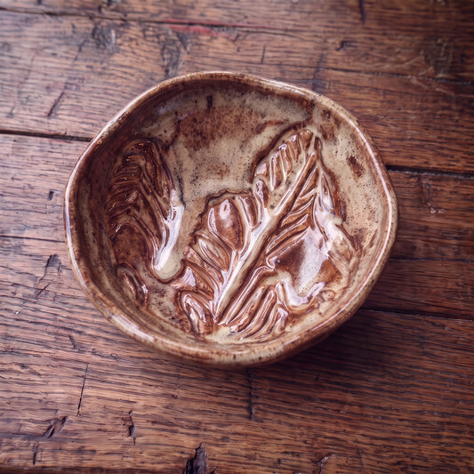 Purelival® Rustic Leaf Ceramic Bowl