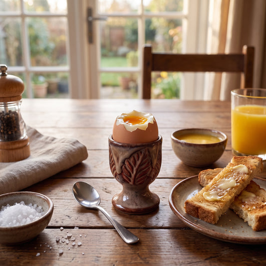 Purelival® Rustic Leaf Ceramic Egg Cup